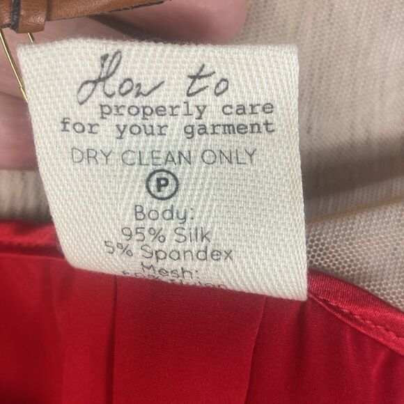 Imminent Rise Red Silk Orion Tank Size 6  289 - Picture 9 of 9